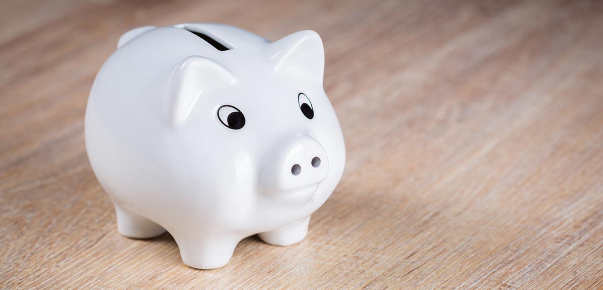 White piggy bank